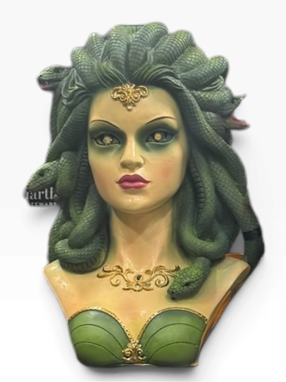 Green Medusa Snake Hair Women's statue